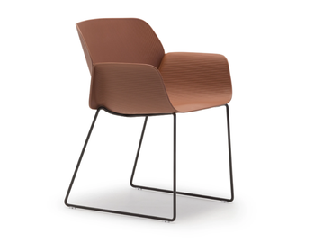 NUEZ SO2790 - Sled base plastic garden chair with armrests by Andreu World - view 2